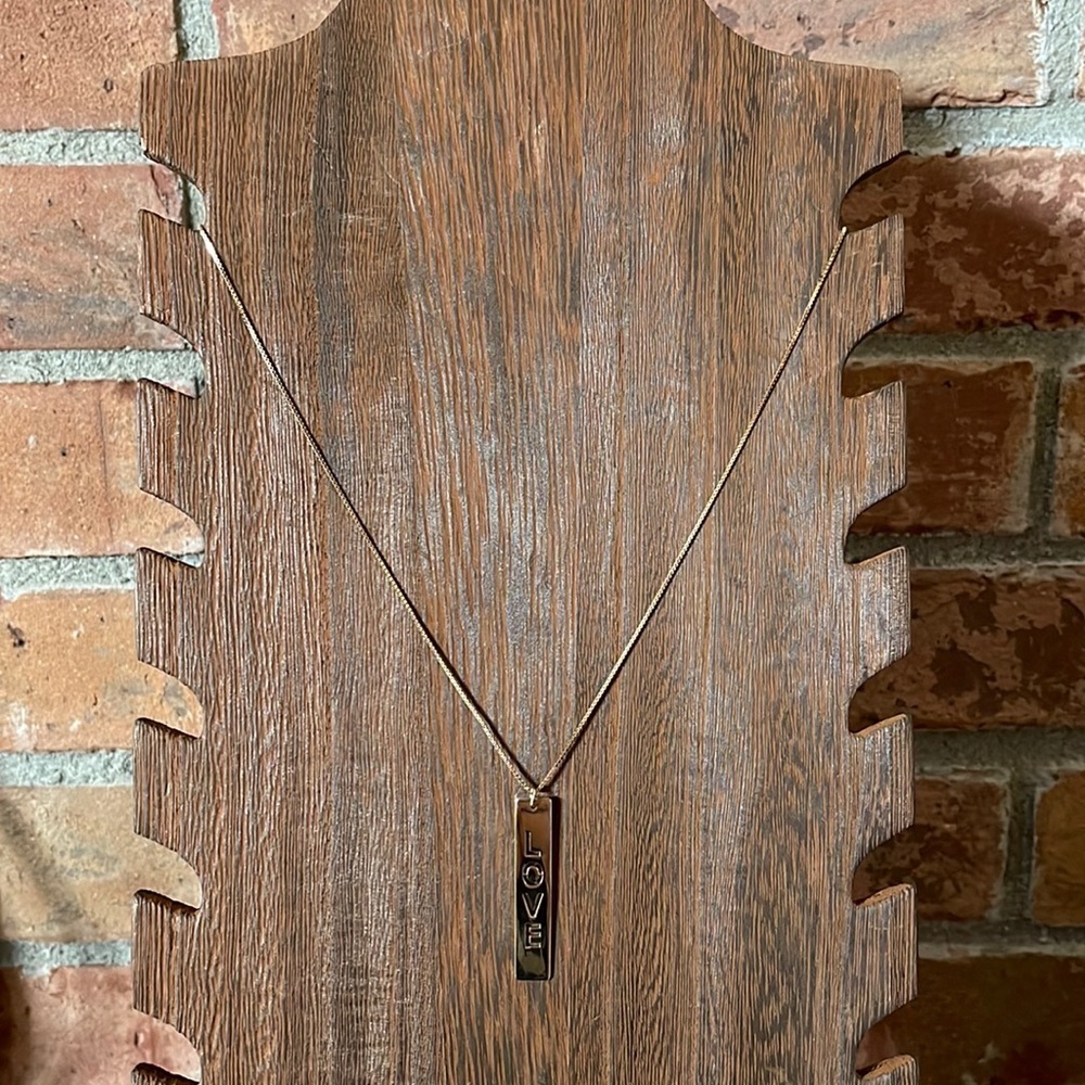 NEW Nordstroms Gold Plated "Love" Bar Necklace